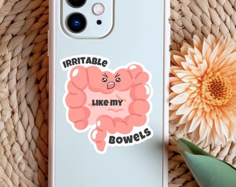 Ulcerative Colitis Sticker Funny Crohns Disease Laptop Decal Sarcastic IBS Gift Idea for Friend Chronic Illness IBD Humor GI issues Vinyl