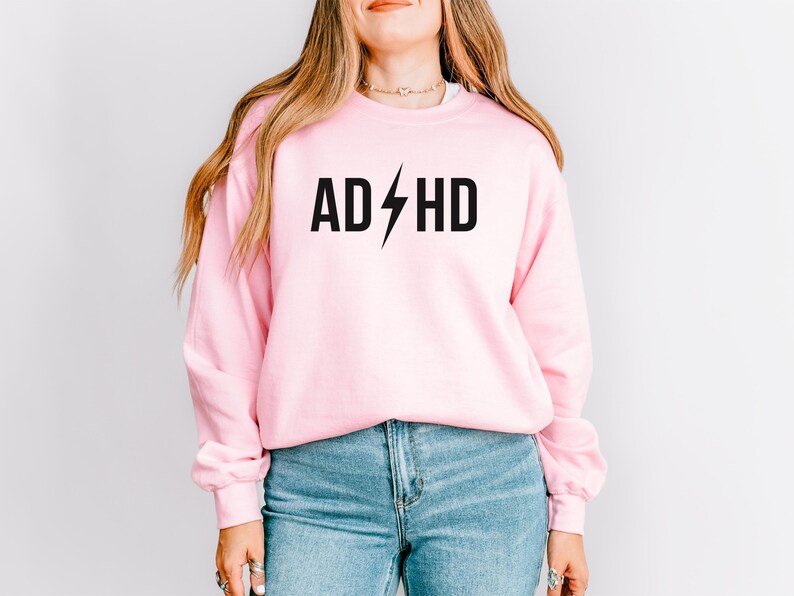 Mental Health Awareness Gift for Boyfriend Oversized Streetwear Apparel Self Care Pullover ADHD Unisex Sweatshirt Modern Neurodivergent Crew