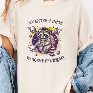Gift for Overthinker Friend Social Anxiety Tee T Shirt Funny Raccoon Introvert T Awareness Unisex Mental Health Apparel Overwhelmed Shirt