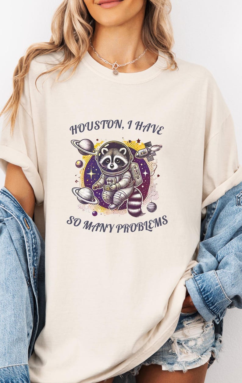 Gift for Overthinker Friend Social Anxiety Tee T Shirt Funny Raccoon Introvert T Awareness Unisex Mental Health Apparel Overwhelmed Shirt