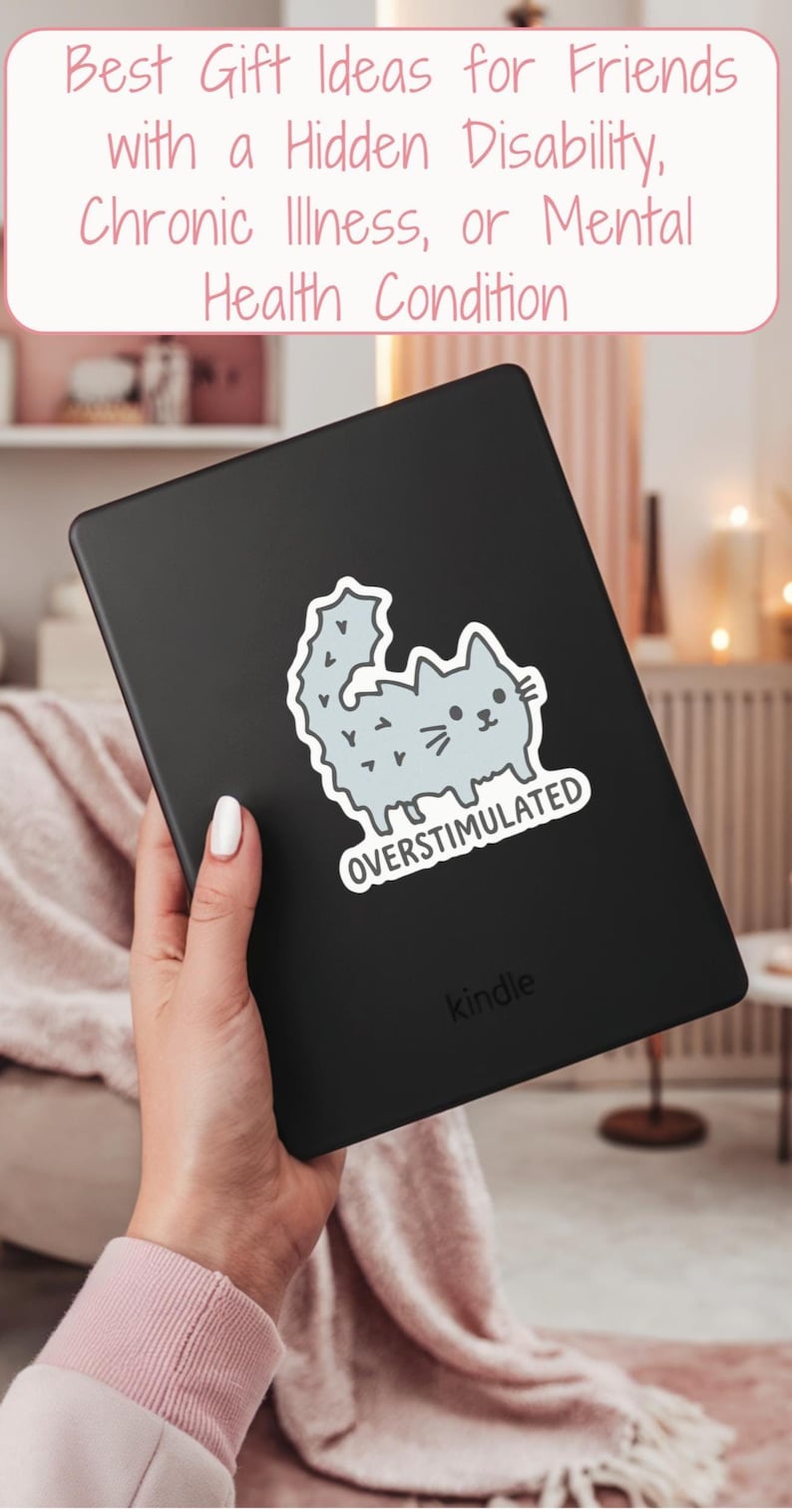 Overstimulated Sticker Funny Scared Cat Sticker for Autism Awareness ...