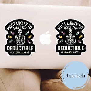 POTS Wife Hidden Disability Sticker Funny Chronic Illness Humor Laptop Decal for Chronically Ill Daughter Gift Idea for Medically Expensive