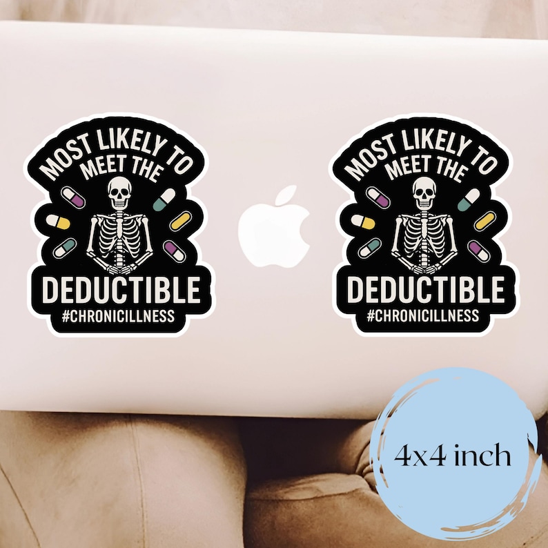 POTS Wife Hidden Disability Sticker Funny Chronic Illness Humor Laptop Decal for Chronically Ill Daughter Gift Idea for Medically Expensive