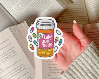 MDD BPD Sticker Self Care Mental Health Decal Self Care Gift Idea for Medication Reminder for Mentally Ill Friend Pill Bottle Phone Sticker