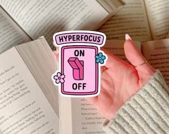 Hyperfocus Sticker Funny ADHD Hyperfixation Laptop Decal for Daughter Hyper Focus Humor Waterproof Decal for Friend Mental Health Gift Idea