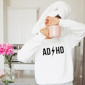 Modern Neurodivergent Crew Mental Health Awareness Gift for Boyfriend Oversized Streetwear Apparel Self Care Pullover ADHD Unisex Sweatshirt