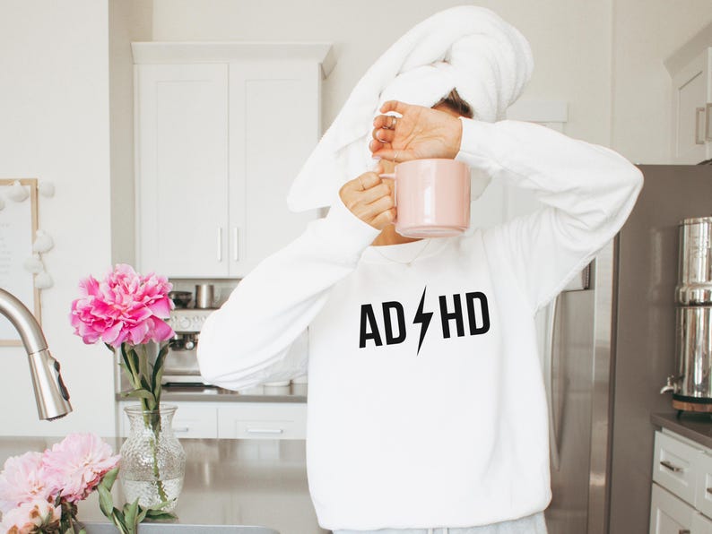 Modern Neurodivergent Crew Mental Health Awareness Gift for Boyfriend Oversized Streetwear Apparel Self Care Pullover ADHD Unisex Sweatshirt