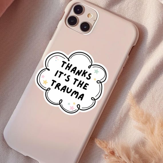 Mental Health Sticker Funny PTSD Gift Idea for Anxious Friend Psychology Graduate Laptop Decal for Therapist Humor Mental Illness Gift Idea