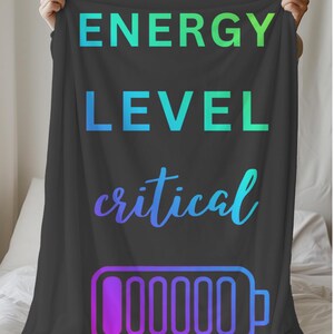 Support Long Work Day Recovery CFS Chronic Fatigue Awareness Blanket Introvert Gift Idea for Coworker Self Care Comfort Throw for Spoonie