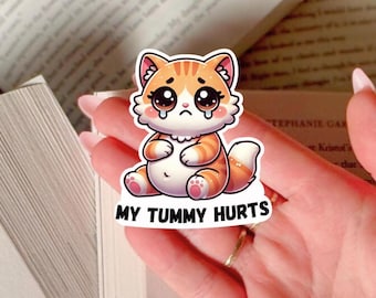 My Tummy Hurts IBS Sticker Chronic Illness Gift for Spoonie Tummy Ache Laptop Decal for Lactose Intolerant Celiacs Stomach Pain Awareness