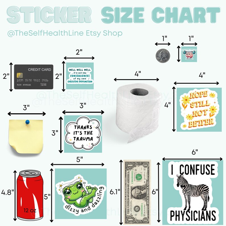 Mental Health Sticker Funny PTSD Gift Idea for Anxious Friend Psychology Graduate Laptop Decal for Therapist Humor Mental Illness Gift Idea image 9