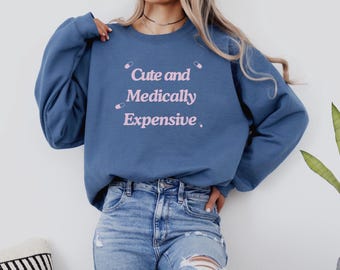 Chronic Illness Sweatshirt Funny Medical Patient Gift for Daughter Invisible Illness Crew Sarcastic Hidden Disability Pride Sweater for Wife