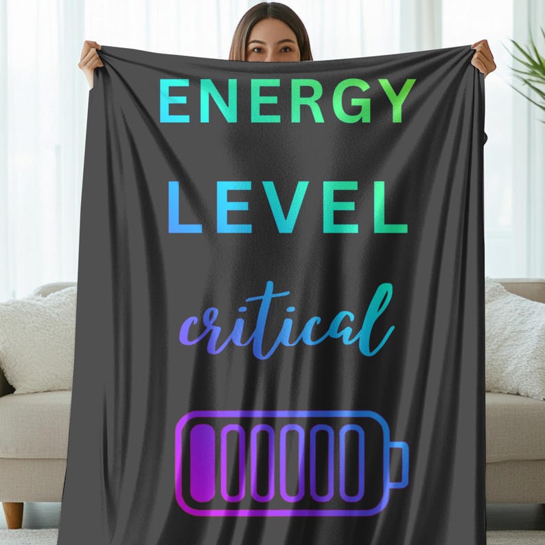 Introvert Gift Idea for Coworker Self Care Comfort Throw for Spoonie Support Long Work Day Recovery CFS Chronic Fatigue Awareness Blanket