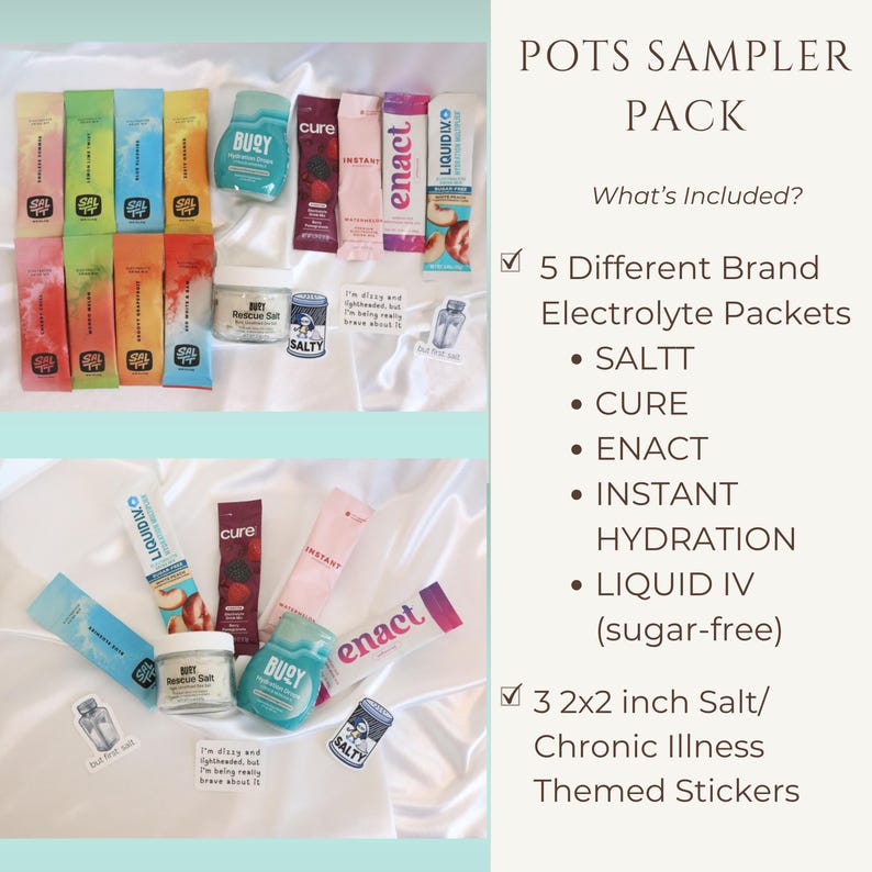 Care Box Thoughtful Chronic Illness Flare Day Gift Idea for Spoonie Electrolyte Hydration Samples for POTS Mothers Day POTS Syndrome Self