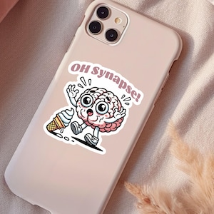 Brain Sticker Funny Psychology Major Laptop Decal for Daughter Mental Health Humor Gift Idea Neuroscience Nerd Jokes for Science Geek Friend