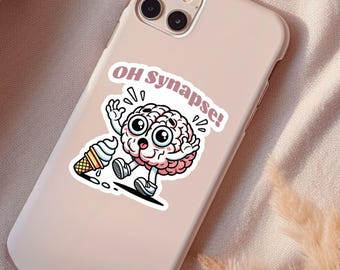Brain Sticker Funny Psychology Major Laptop Decal for Daughter Mental Health Humor Gift Idea Neuroscience Nerd Jokes for Science Geek Friend