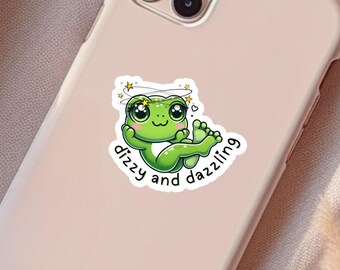POTS Syndrome Awareness Sticker Funny Dizzy Frog Laptop Decal Invisible Disability Chemotherapy Treatment Nurse Gift Idea for Leukemia CRPS