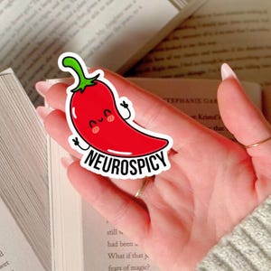 Neurospicy Sticker Funny ADHD Decal for Phone Autism Hidden Disability Vinyl Mental Health Humor Gift Idea for Bipolar Introvert Friend PTSD