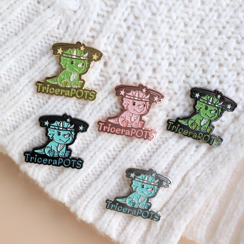 POTS Awareness Chronic Illness Gift Idea for Spoonie POTS Syndrome Gift Funny POTS Pin for Daughter Hidden Disability Pride Quirky Dinosaur