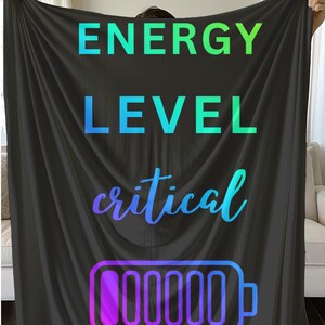 for Coworker Self Care Comfort Throw for Spoonie Support Long Work Day Recovery CFS Chronic Fatigue Awareness Blanket Introvert Gift Idea