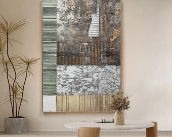 Gray Extra Large Wall Art Abstract Large Canvas Art Large wall Paintings Big Wall Decor Living Room for Bedroom Dining Room Wall Decor