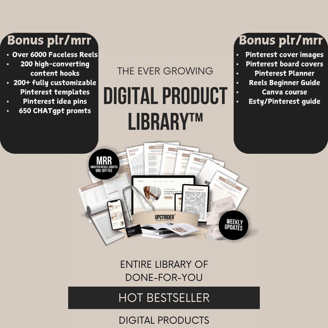 New****the Digital Product Library With MMR/PLR Resell Rights Editable ...