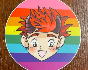 Rainbow Pan -vinyl sticker/decal