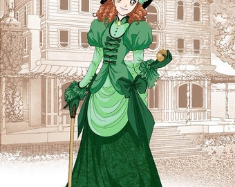 Victorian Green Velvet