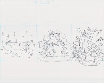 Tavicat Comic art and full color print - signed ( 2 items )