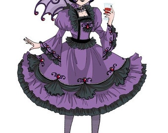 Violet Gothic Lolita (print)