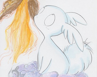 Beebo and Starfire Fairy -Original art