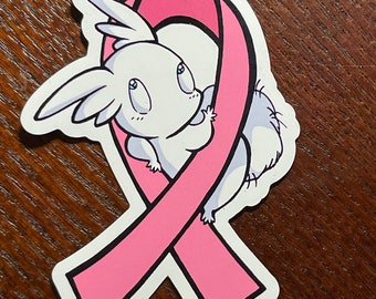 Pink Ribbon Beebo - flat magnet