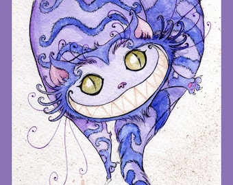 Cheshire Cat Teatime - (print)
