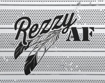 Autocollant Native Pride : Rezzy AF, patrimoine autochtone SVG PNG (téléchargement numérique)