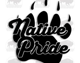 Native Pride Sticker Bear Clan: Indigenous Heritage SVG PNG (Digital Download)