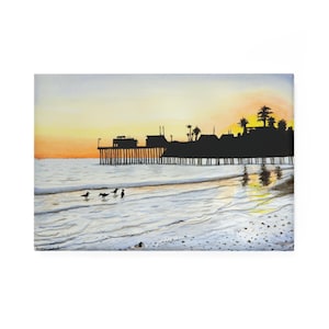 Capitola Sunset Beach Scene Magnet: Coastal Home Decor