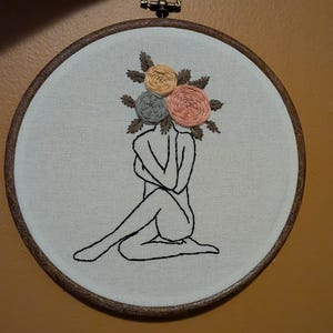 Hand embroidered wall decor