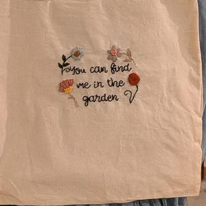 hand embroidered tote bag
