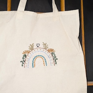hand embroidered tote bag