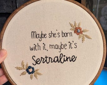 Hand embroidered wall decor