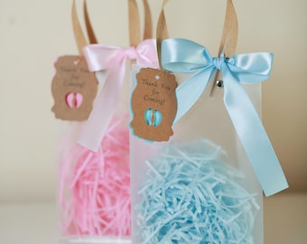 Baby Shower Goodie Bags, Baby Shower Party Favor Bags, Pink and Blue Treat Bags for Gender Reveal, Candy and Gifts Baby Shower Goodie Bags