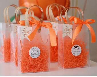 Halloween baby shower party bags, Our little pumpkin favor, halloween baby shower favors, Pumpkin party favors, pumpkin party treat bags