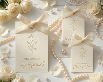 Bridesmaid proposal card tag, will you be my Bridesmaid tag, be my matron of honor, boho wedding card tag
