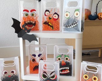Halloween Party Favor Treat Bags, Trick or Treat Bags, Halloween Goodie Bags, Halloween spooky Gift Bags, Halloween monster bag
