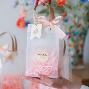Custom gift bags, Personalized Gift bag, thank you bag, Custom Name Gift Bags, quinceanera party gift bags, birthday goodie bags, Peach