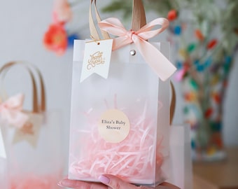 Baby shower gift bags, Personalised gift bag, favor bag, goodie bags, party favors bag, Baby Shower pink gift bag Friendsgiving gift