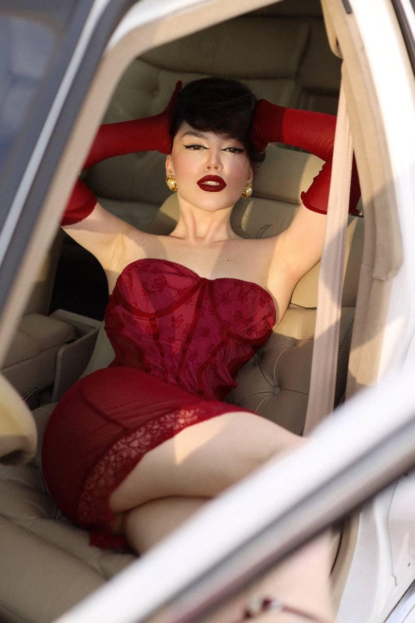 Sheer Red Lace Dress - Etsy