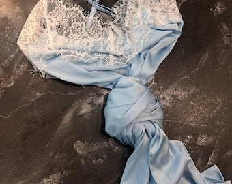 Satin Slip Dress with Lace | Bridal Nightgown Lingerie