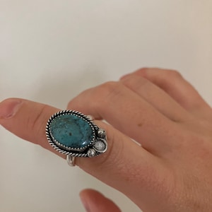 Size 7 -Sterling Silver Turquoise Ring