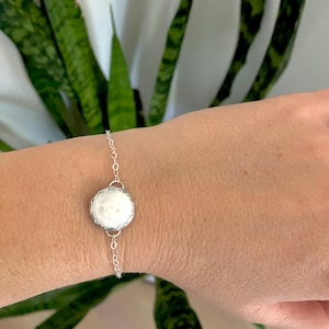 White Buffalo Turquoise Silver Bracelet